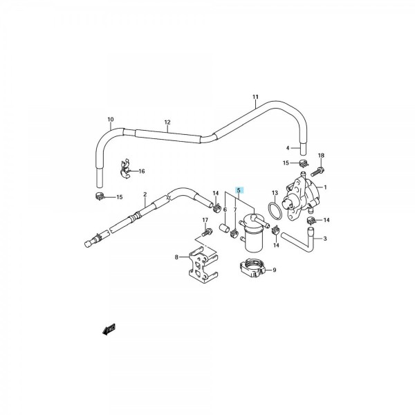 Filtro carburante per motori Suzuki - N°13 - comptoirnautique.com