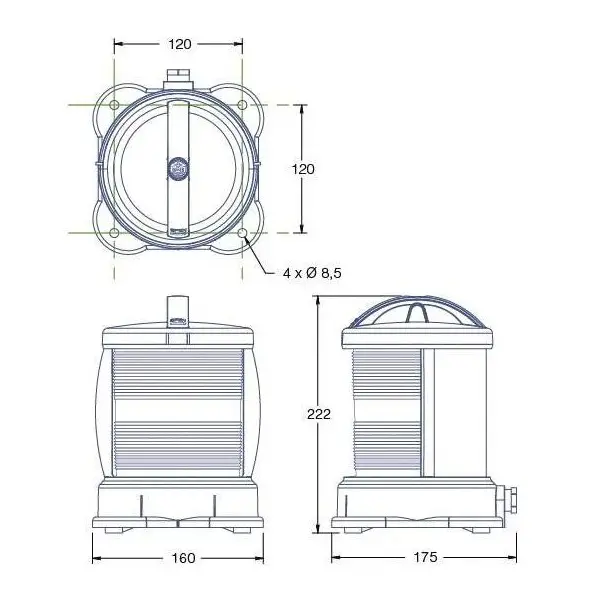 Side Mounting Kit for DHR55N Light - N°2 - comptoirnautique.com