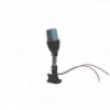 Feu de navigation sur hampe inclinable inox - tricolore - 240mm - N°6 - comptoirnautique.com