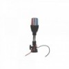 Feu de navigation sur hampe inclinable inox - tricolore - 240mm - N°8 - comptoirnautique.com