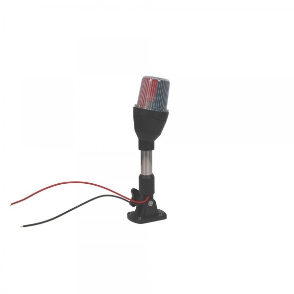Luz de navegación con mástil inclinable de acero inoxidable « - », tricolor « - », 240 mm - N°10 - comptoirnautique.com