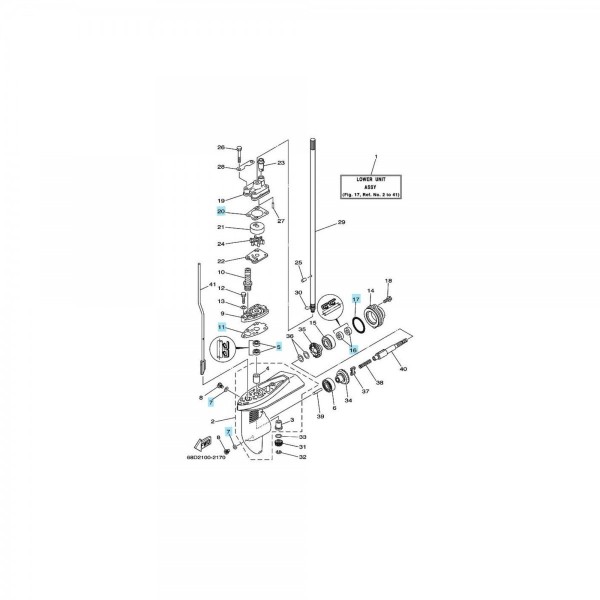 Kit joints d'embase pour moteurs hors-bord - N°4 - comptoirnautique.com