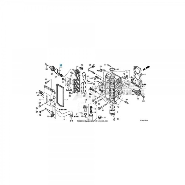 Thermostat für Honda-Motoren - N°4 - comptoirnautique.com