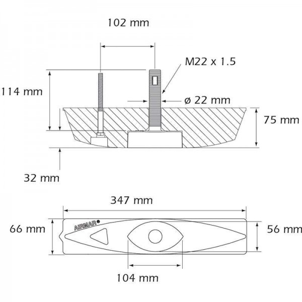 Sonde B45 Traversante - N°3 - comptoirnautique.com