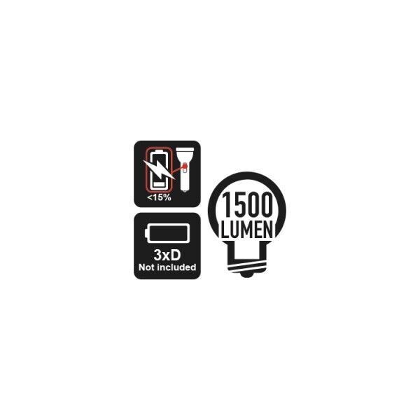 Linterna LED de aluminio anodizado « - » de 1500 lúmenes - N°3 - comptoirnautique.com