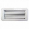 Grille aération rectangulaire - plastique blanc