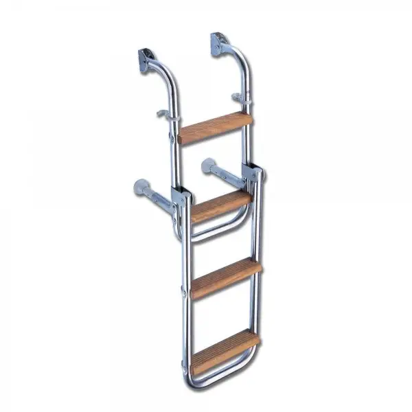 Echelle inox/bois - N°2 - comptoirnautique.com