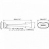 Bi---tone TT2 horn with dual compressor-M - L 390 mm - 12V - N°2 - comptoirnautique.com