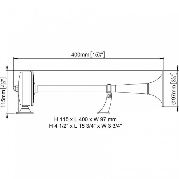 Alarme EMX2 - L 400 mm - 12 V - N°2 - comptoirnautique.com