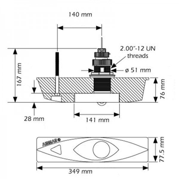 Sonde B744 2D Traversante - N°3 - comptoirnautique.com