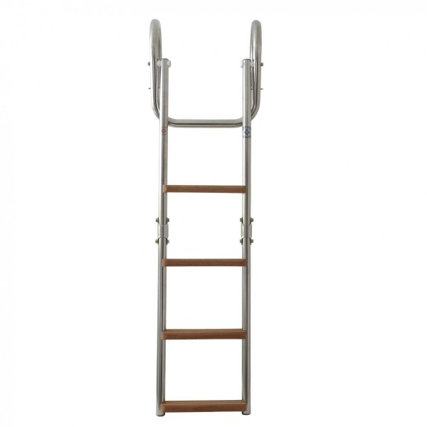 Stainless Steel/Wood Ladder - N°3 - comptoirnautique.com