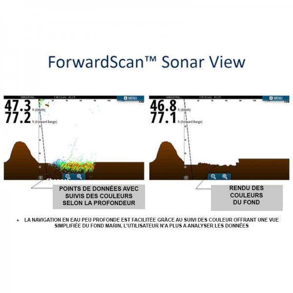 Sonde ForwardScan® vue 2D superposée sur carte - N°8 - comptoirnautique.com
