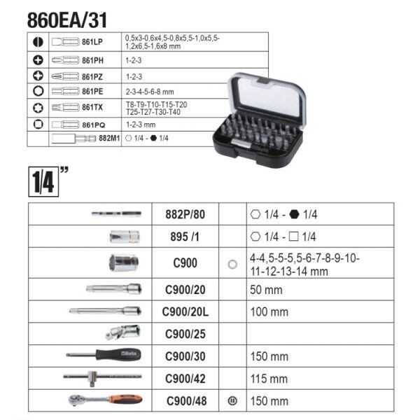 Valigetta compatta da 100 utensili 2054E/E-100 - N°3 - comptoirnautique.com