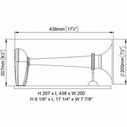 Avvisatore PW2-BN - ø200 mm...
