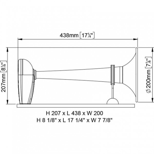 Sirena PW2-BN - de 200 mm de diámetro con compresor - negro - N°2 - comptoirnautique.com