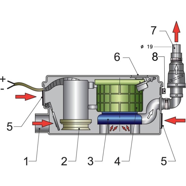 - Shower Drain Kit, 230 V / 50 Hz - N°2 - comptoirnautique.com