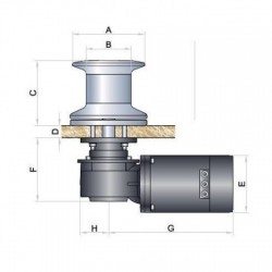 Cabestán Nestor 1000 W -, 12 V