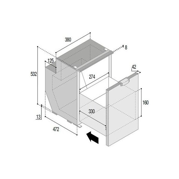 Frigoríficos de gaveta única -, 62 L -, C62DW CHR - N°2 - comptoirnautique.com