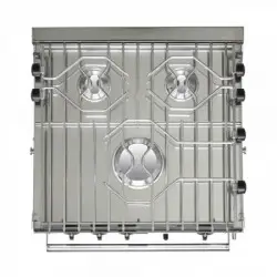 3-burner gas stove, 10 on...