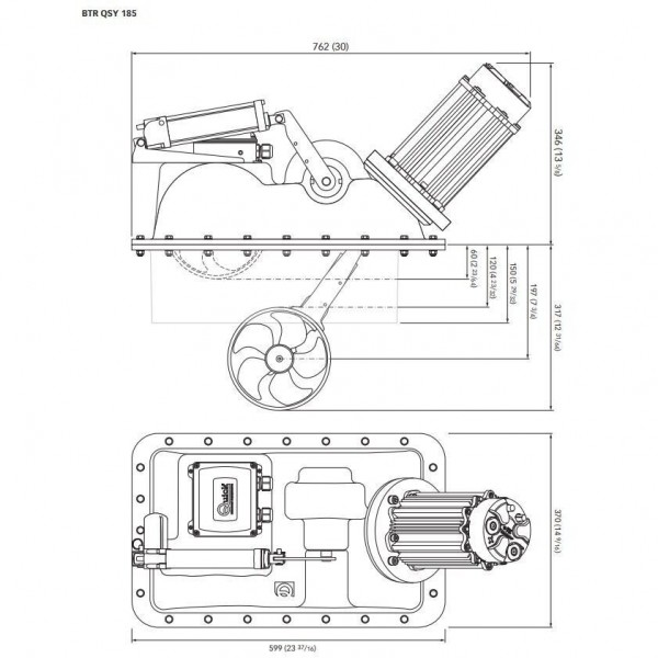 Propulsor retráctil sin escobillas y proporcional QSY - N°2 - comptoirnautique.com