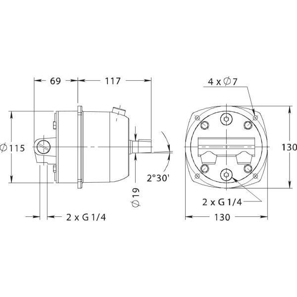 Pompe hydraulique hors-bord 30 cm3/tour - N°5 - comptoirnautique.com