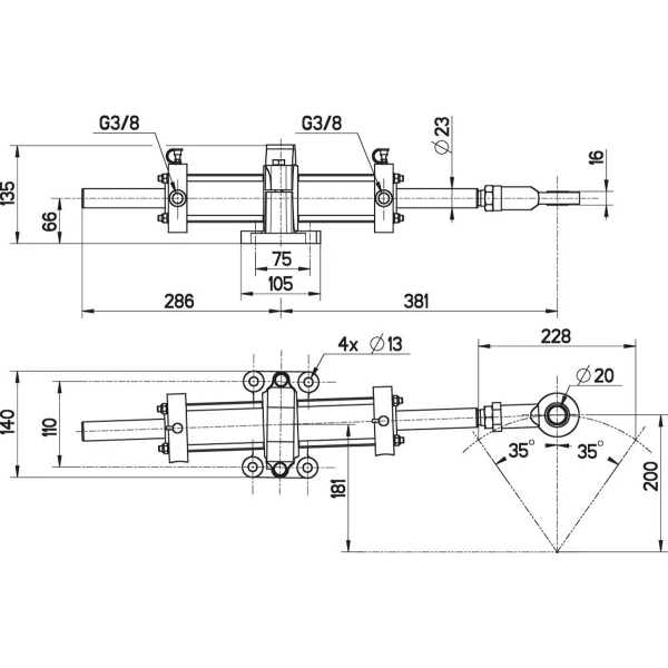 Cilindro hidráulico de acero para motor intraborda - N°7 - comptoirnautique.com