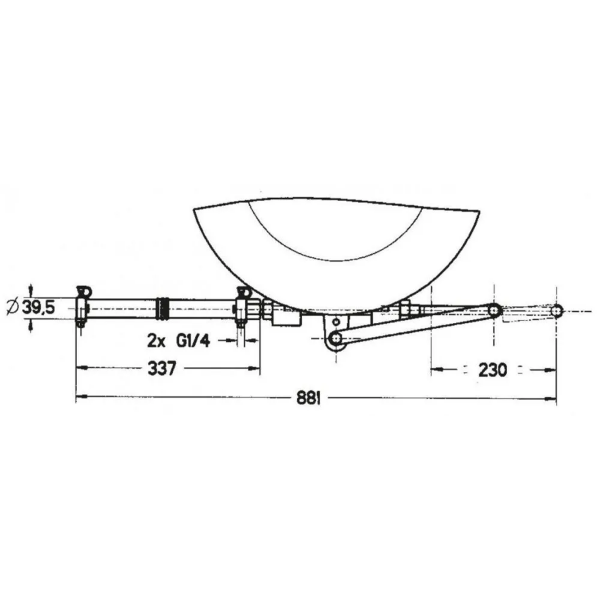 28 ST HB Side-Mounted Hydraulic Cylinder - N°6 - comptoirnautique.com
