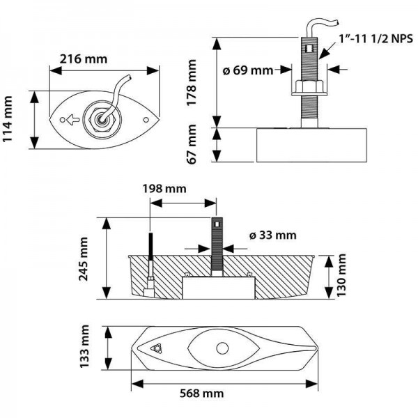 Sonde B265 CHIRP Traversante - N°3 - comptoirnautique.com