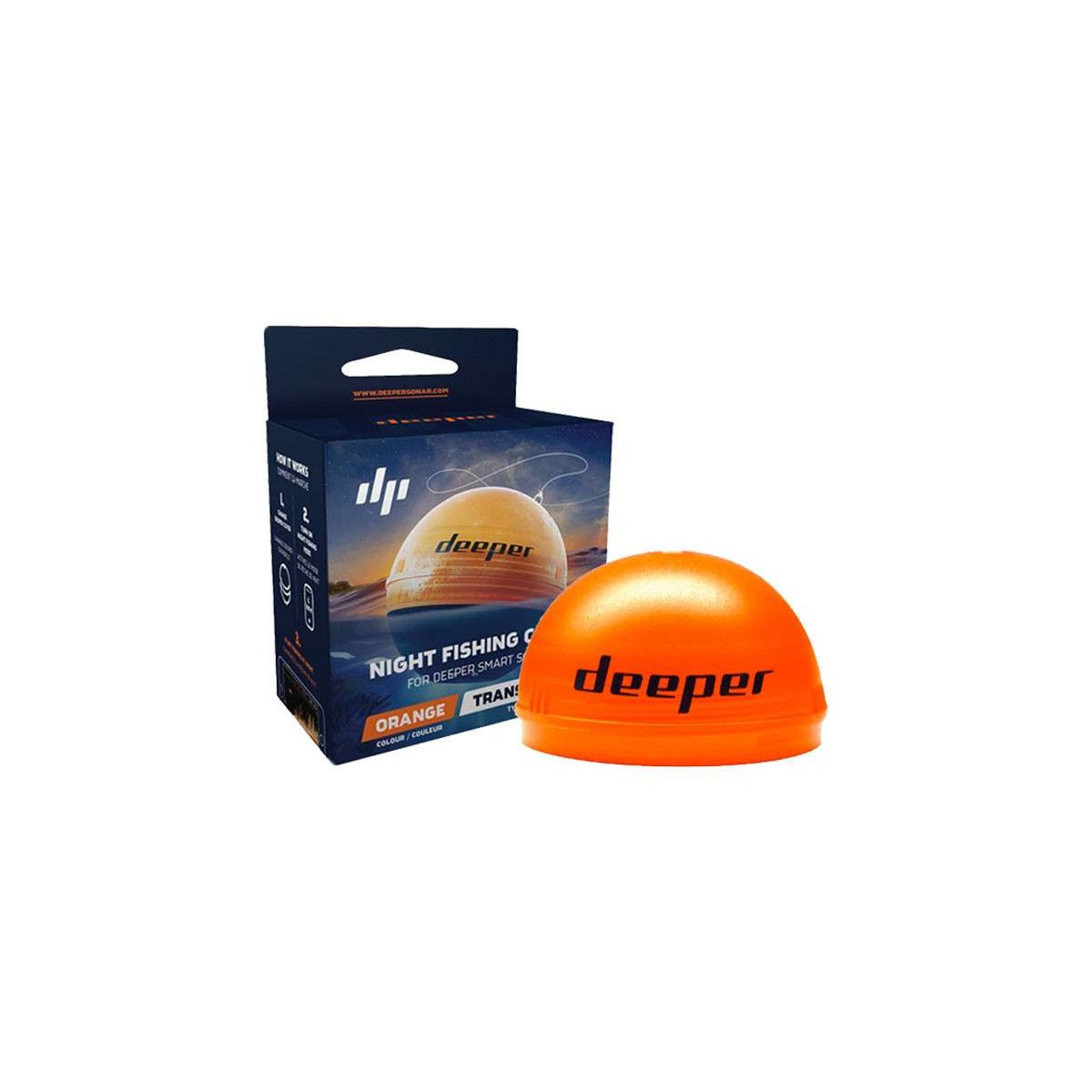 Couvercle orange pour Deeper pour pêche de nuit