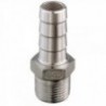 - -Edelstahl-Anschlussstück mit Gewinde/Riffelung, 3/4'' x 25 mm