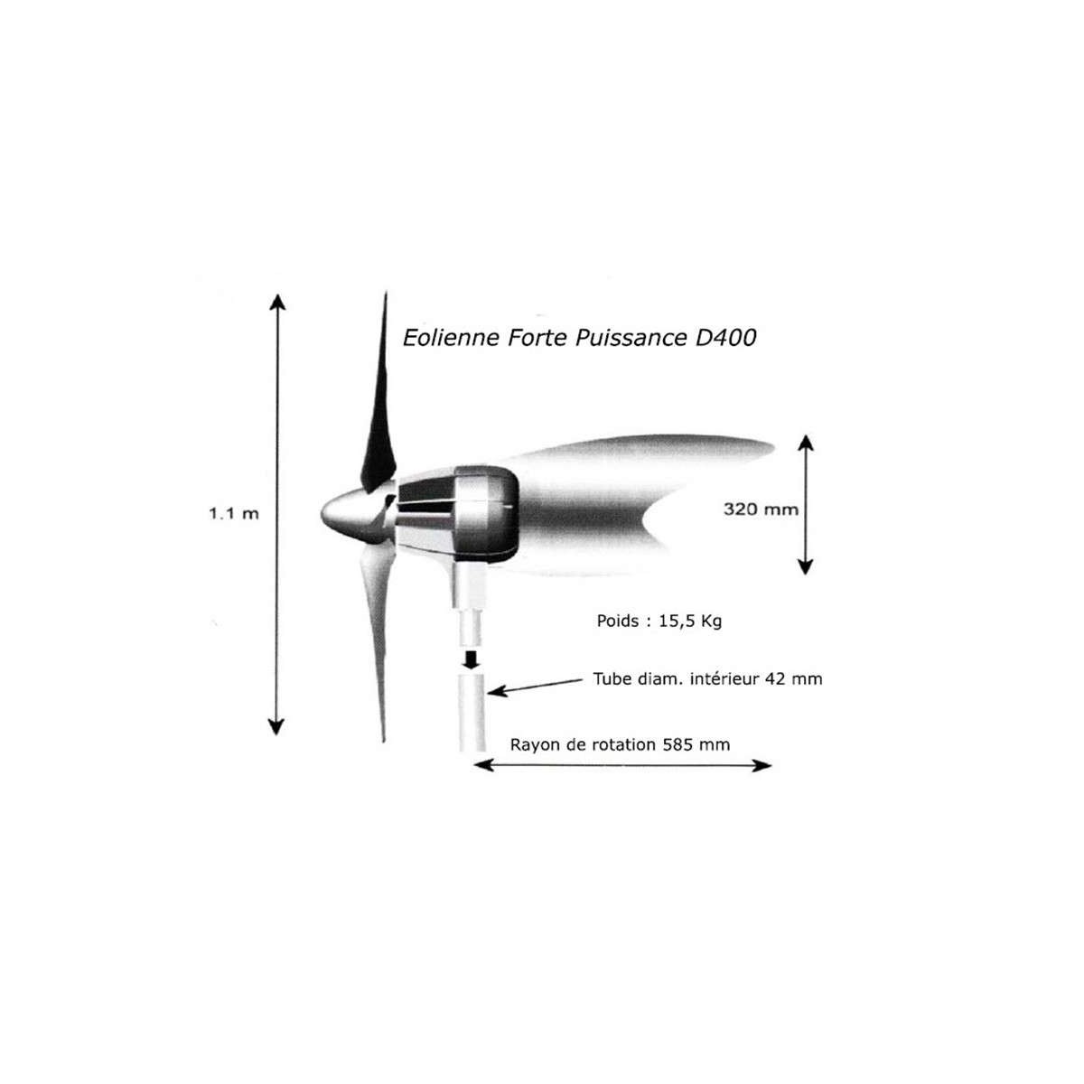 ATMB Marine Marine D400 wind turbine D40012 Comptoir Nautique