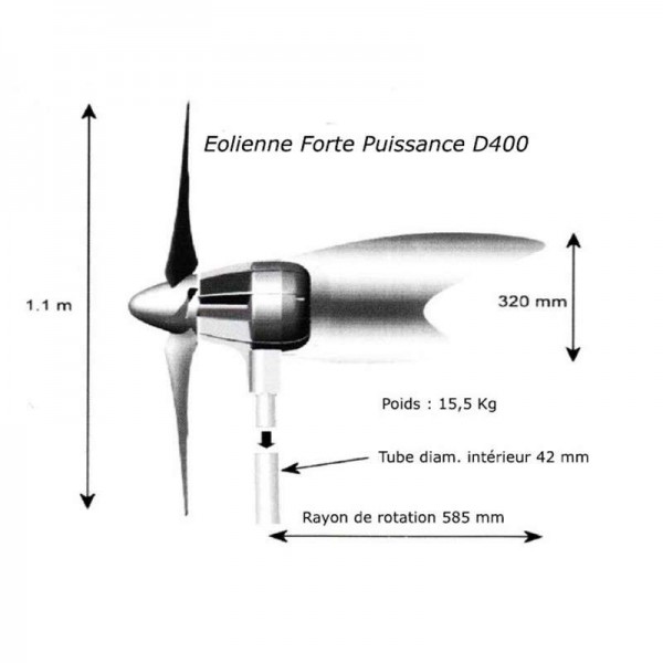 Marine D400 wind turbine - N°2 - comptoirnautique.com 