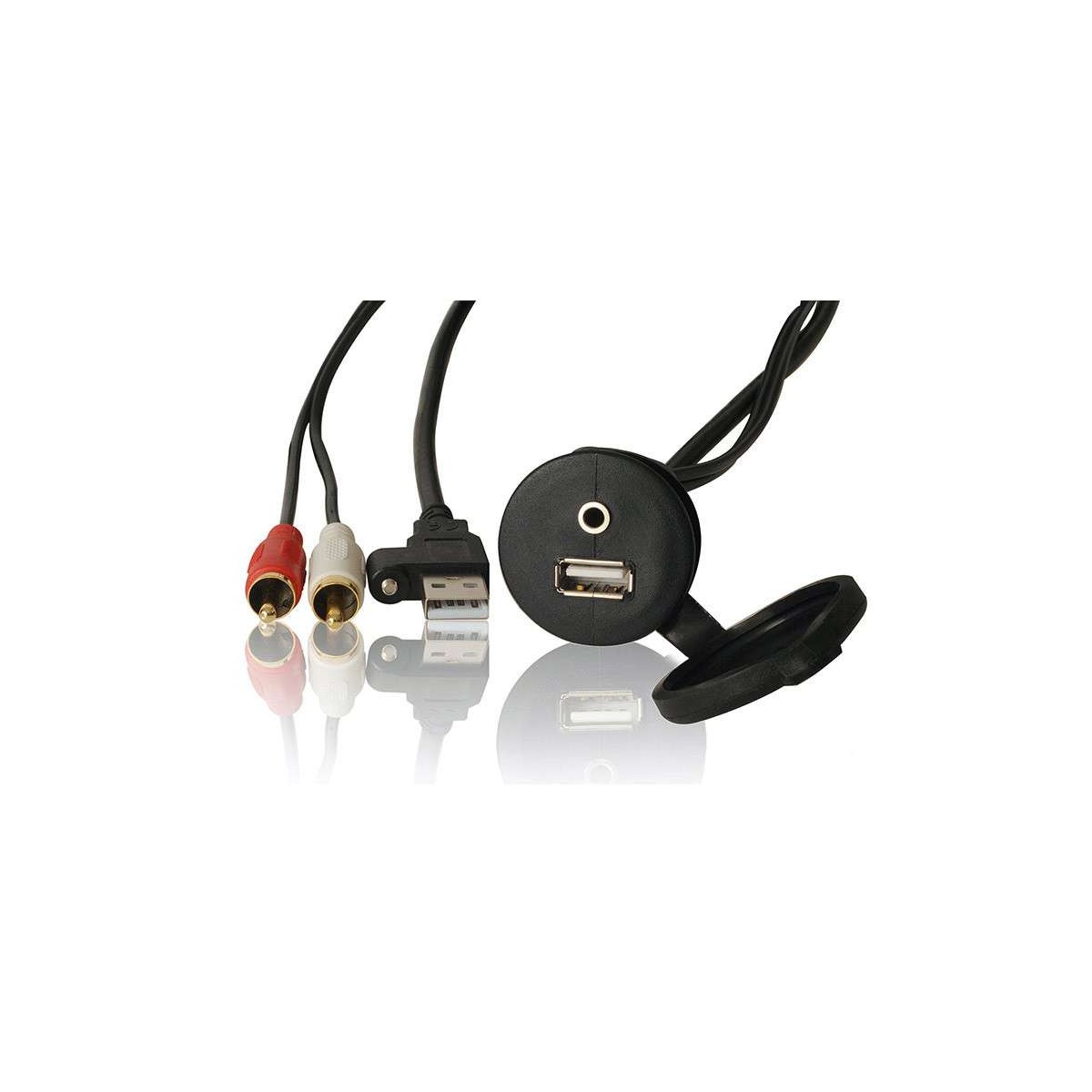 Câble USB 2m avec prise jack 3.5mm