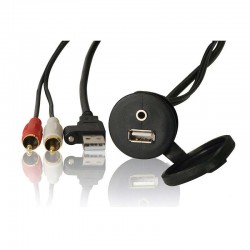 Câble USB 2m avec prise jack 3.5mm