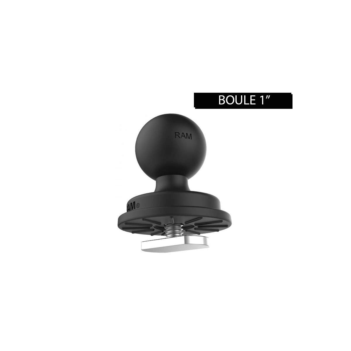 Boule 1" avec une fixation en T à fixer sur rail