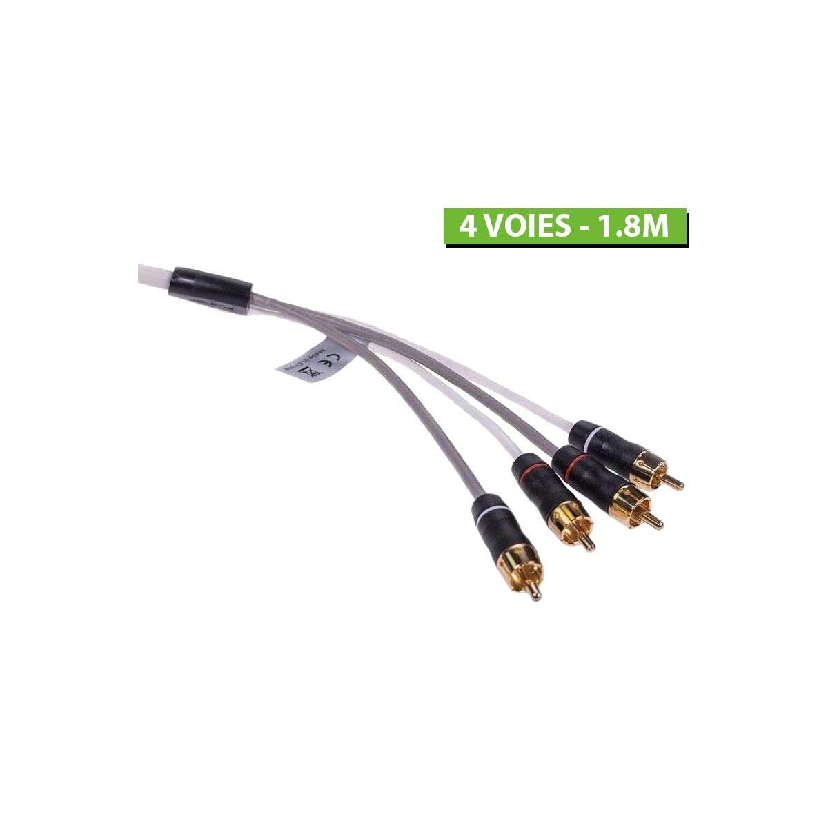 Câble RCA mâle 4 voies blindé