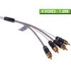 Câble RCA mâle 4 voies blindé - N°2 - comptoirnautique.com