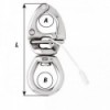 Moschettone HR ad apertura sotto carico - Occhiello grande - 110 mm - N°2 - comptoirnautique.com