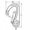 Mousqueton de sécurité pour gaffe - 110mm - N°2 - comptoirnautique.com