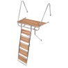 Large rear platform with ladder