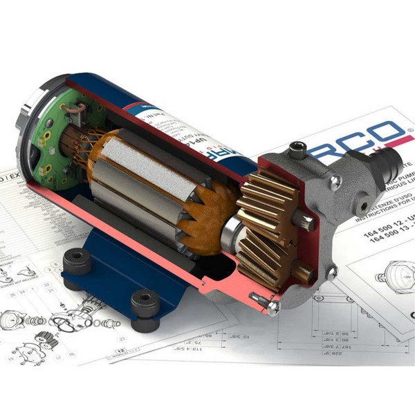 Electrobomba para automóvel «-», com capacidade de auto-aspiração, modelo UP14, 12 V, 46 l/min - N°2 - comptoirnautique.com