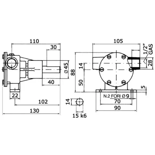 Pompe auto-amorçable type Nauco PM16 - N°4 - comptoirnautique.com