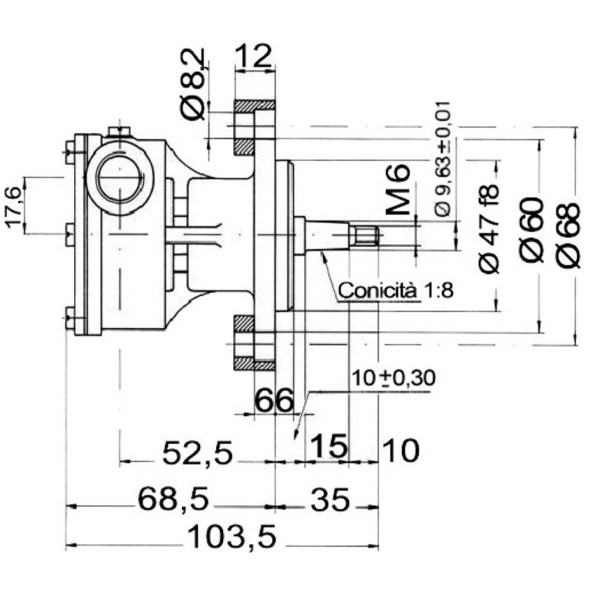 Pompa per auto-, ad autoadescamento, modello Nauco FPR039 - N°6 - comptoirnautique.com
