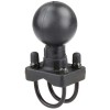 D-shaped ball RAM base for mounting on tubes with a diameter of 32 to 38 mm - N°1 - comptoirnautique.com