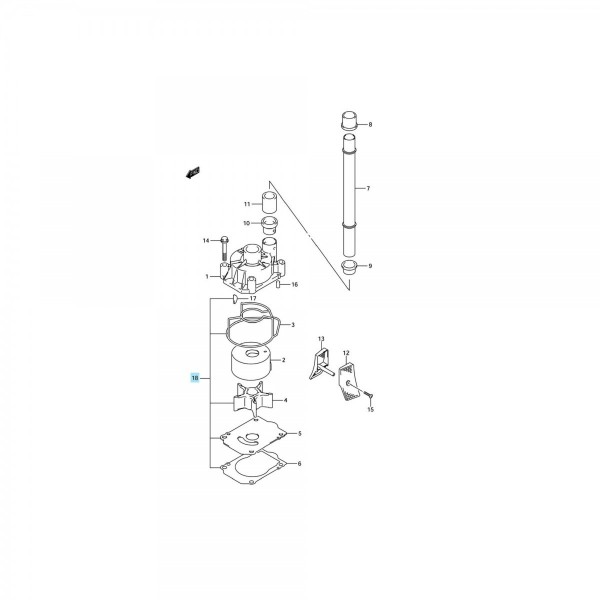 Water Pump Kit for Suzuki Engines - N°2 - comptoirnautique.com