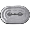 Escotilha estanque oval 15x24'' em alumínio - Estrutura em aço - N°1 - comptoirnautique.com