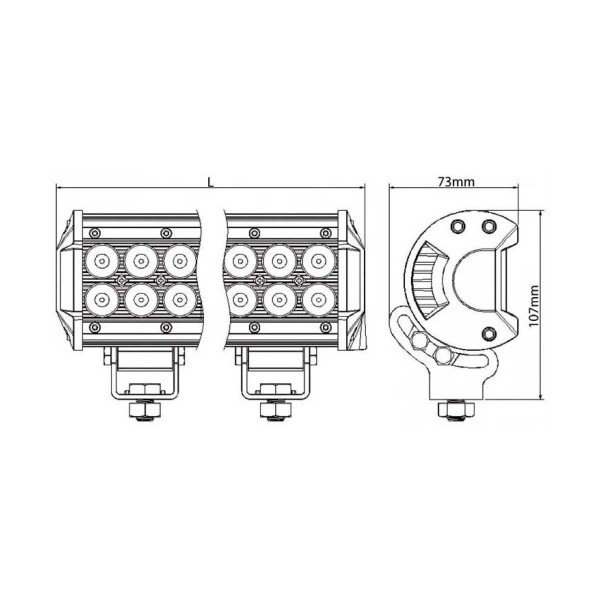 18 LED spotlight 54W 3650 Lumens - N°5 - comptoirnautique.com