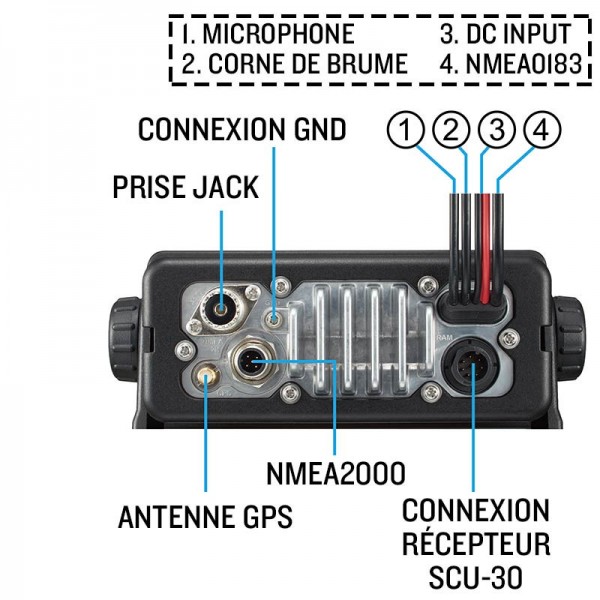 Standard horizon VHF GX2400 MATRIX AIS/GPS STHGX2400GPSE Comptoir
