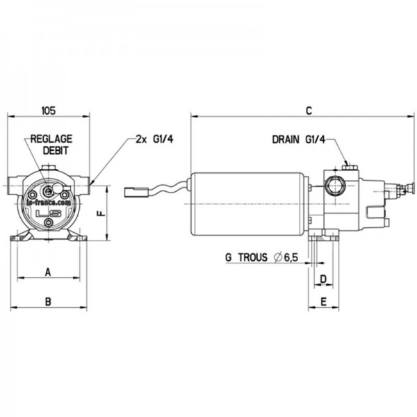 Pompes hydrauliques à débit réglable - N°2 - comptoirnautique.com