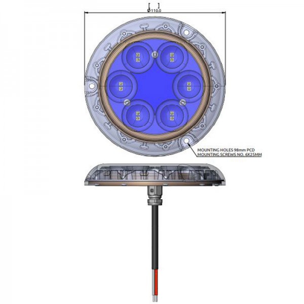 Led sous marine - Piranha P12 12/24V - N°7 - comptoirnautique.com